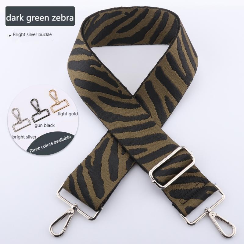 Multicolor Zebra Print Wide Bag Strap