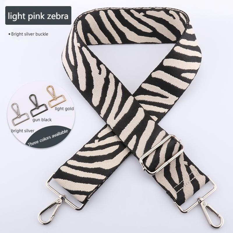 Multicolor Zebra Print Wide Bag Strap