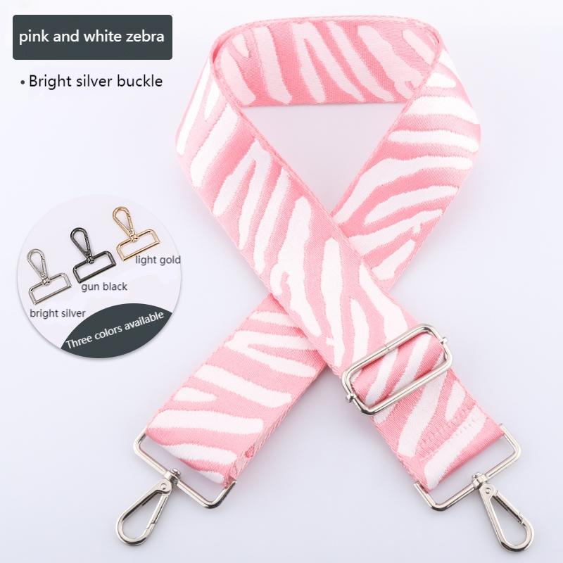 Multicolor Zebra Print Wide Bag Strap
