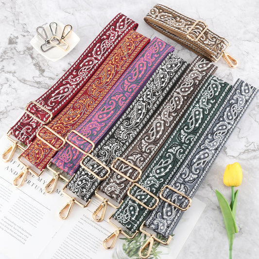 Two-color Stitching Color Shading Wide Bag Strap