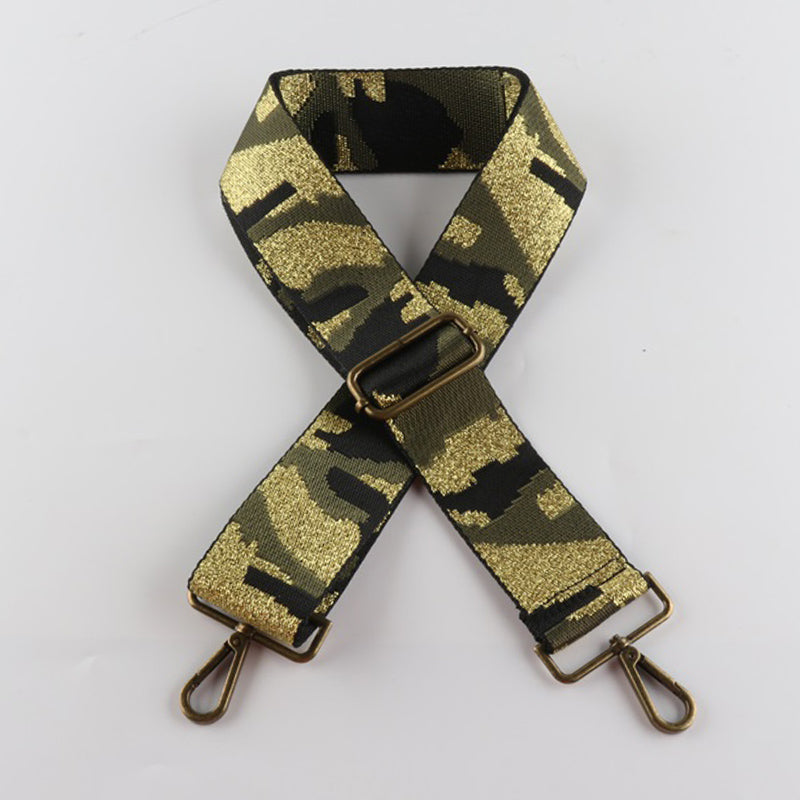 Camouflage Style Bronze Buckle Wide Shoulder Straps