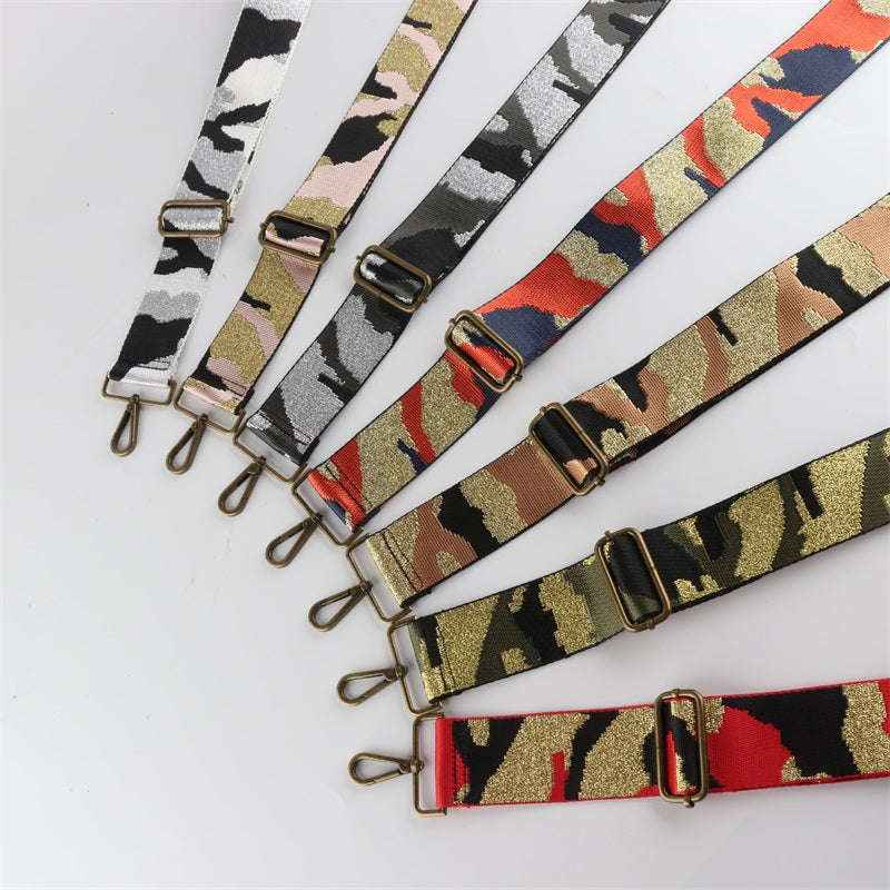 Camouflage Style Bronze Buckle Wide Shoulder Straps