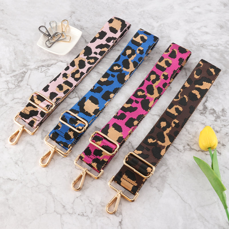 Various Styles of Leopard Print Wide Bag Strap