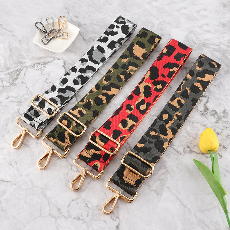 Various Styles of Leopard Print Wide Bag Strap