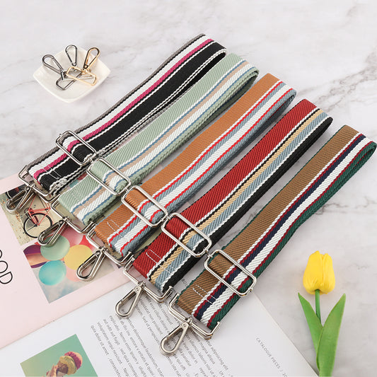 Two-tone Contrast Wide Bag Shoulder Straps