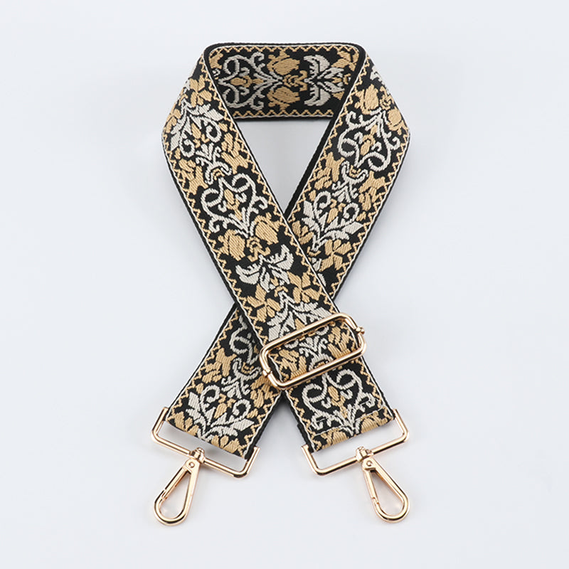 Retro Jacquard Wide Bag Shoulder Strap