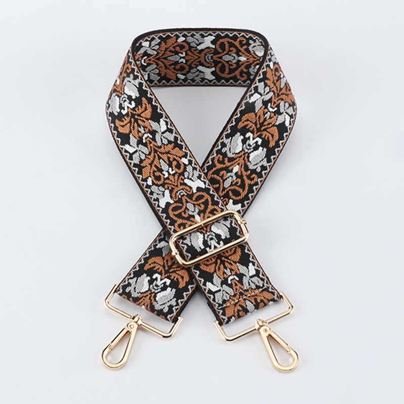Retro Jacquard Wide Bag Shoulder Strap
