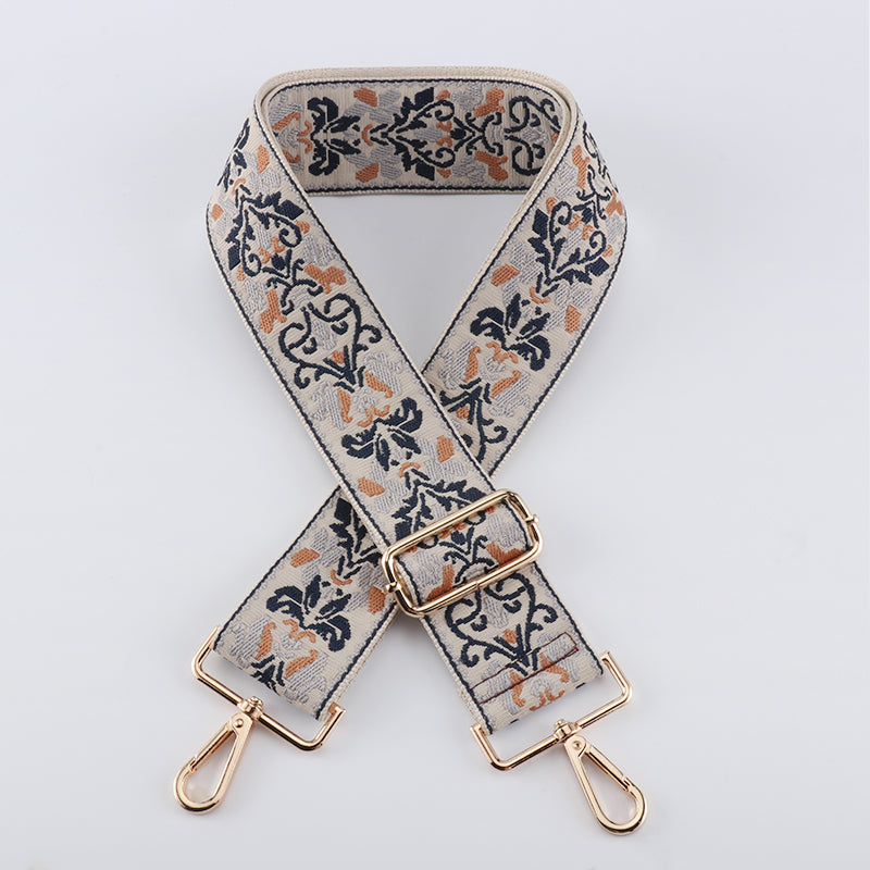 Retro Jacquard Wide Bag Shoulder Strap
