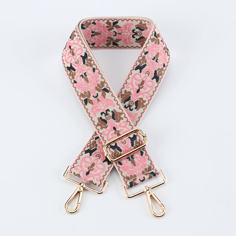 Retro Jacquard Wide Bag Shoulder Strap