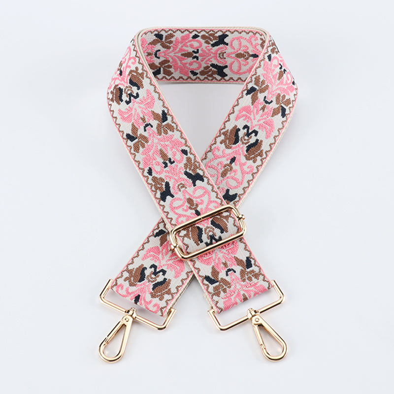 Retro Jacquard Wide Bag Shoulder Strap