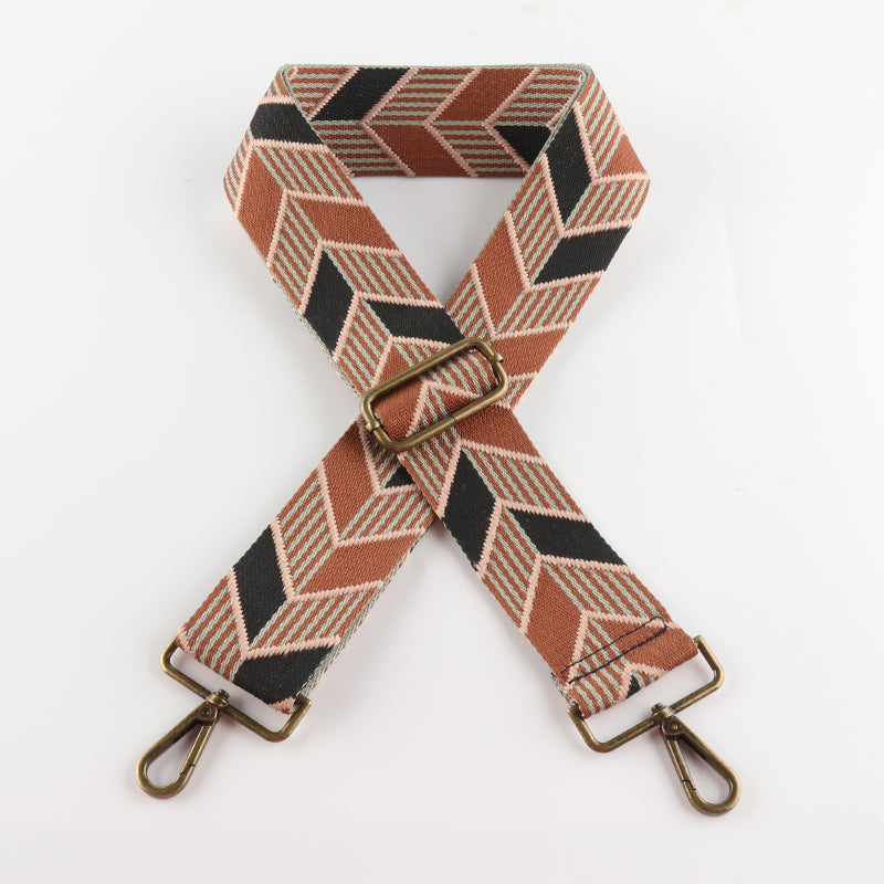 Colorful Leaf Shape Bronze Buckle Wide Shoulder Straps