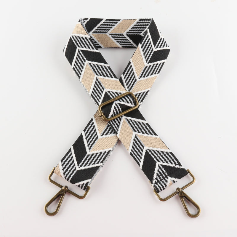 Colorful Leaf Shape Bronze Buckle Wide Shoulder Straps