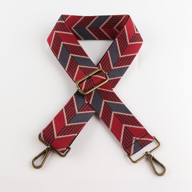 Colorful Leaf Shape Bronze Buckle Wide Shoulder Straps