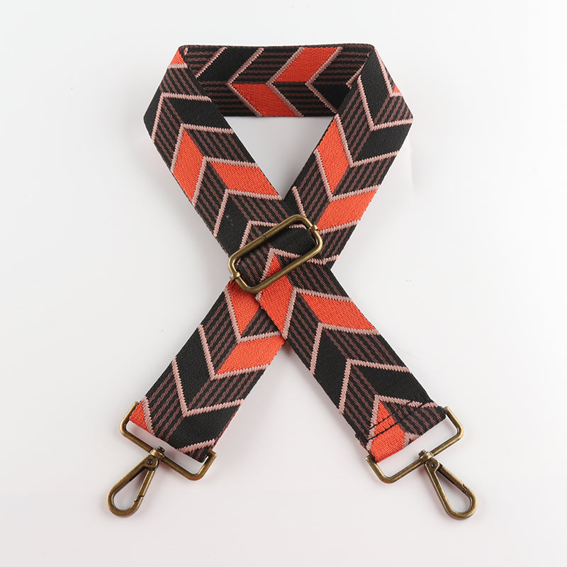 Colorful Leaf Shape Bronze Buckle Wide Shoulder Straps
