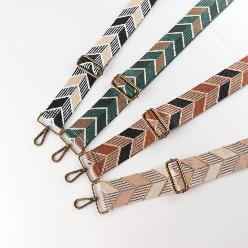Colorful Leaf Shape Bronze Buckle Wide Shoulder Straps
