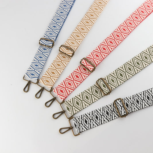 Triangle Rhombus Symmetrical Bronze Buckle Wide Shoulder Straps