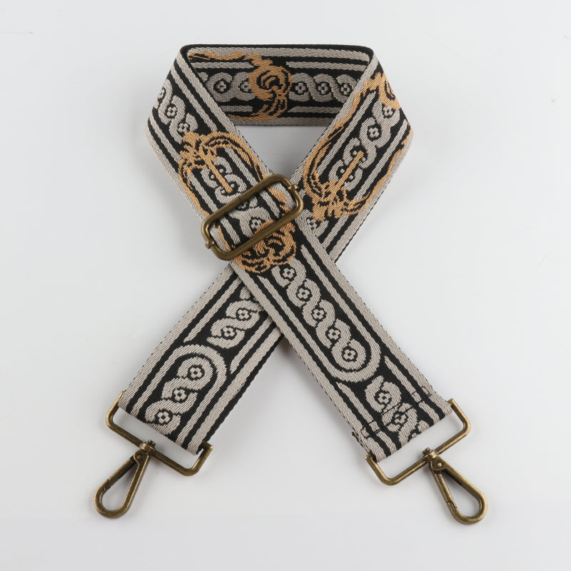 Twist Pattern Bronze Buckle Wide Shoulder Straps