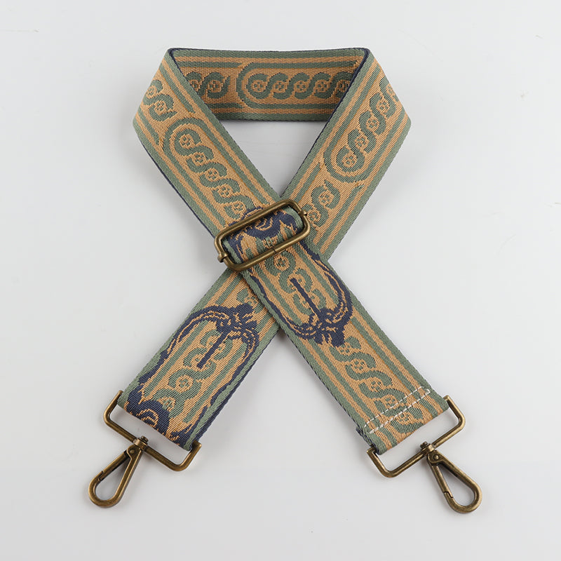 Twist Pattern Bronze Buckle Wide Shoulder Straps