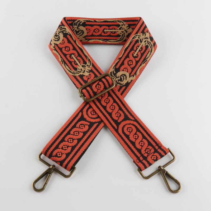 Twist Pattern Bronze Buckle Wide Shoulder Straps