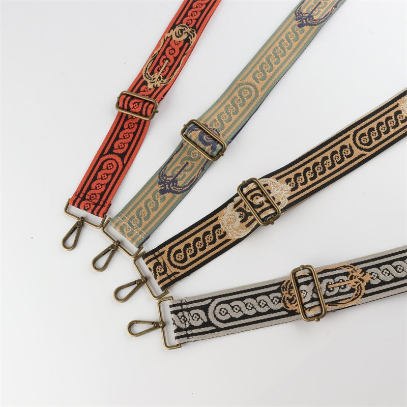 Twist Pattern Bronze Buckle Wide Shoulder Straps