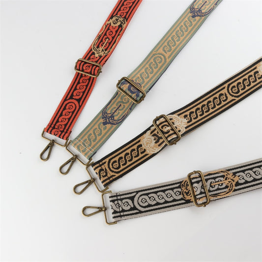 Twist Pattern Bronze Buckle Wide Shoulder Straps