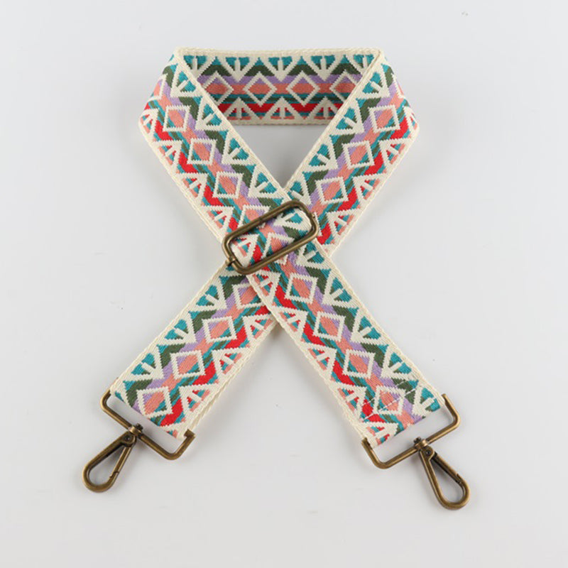 Color Gradient Rhombus Bronze Buckle Wide Shoulder Straps