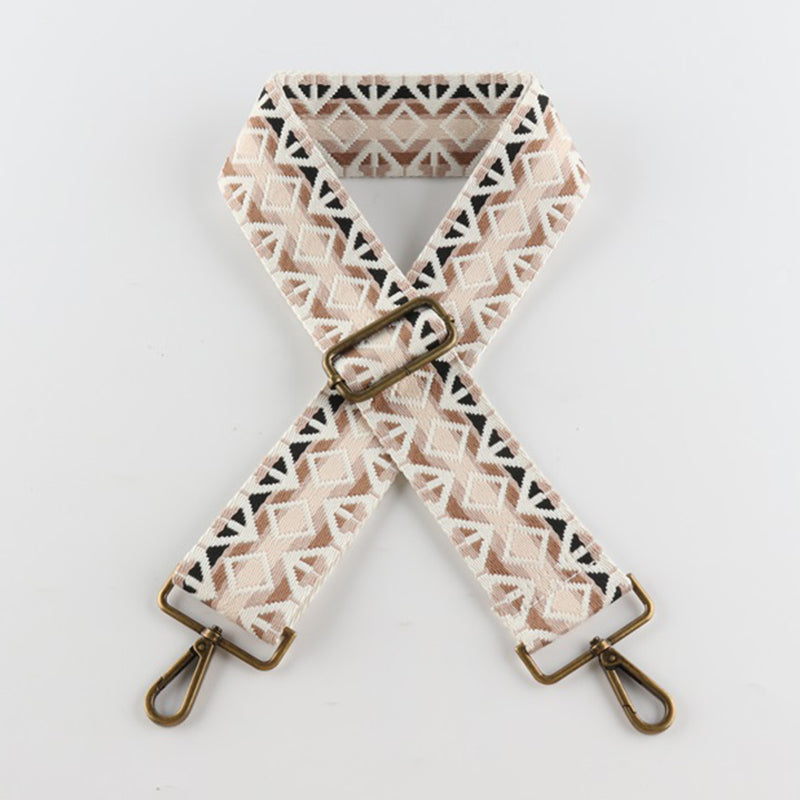 Color Gradient Rhombus Bronze Buckle Wide Shoulder Straps