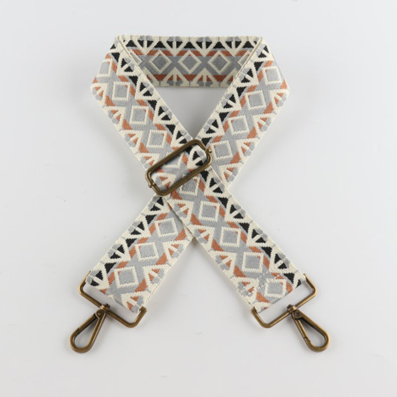 Color Gradient Rhombus Bronze Buckle Wide Shoulder Straps