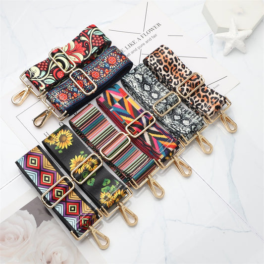 Ethnic Pattern Wide Bag Shoulder Strap