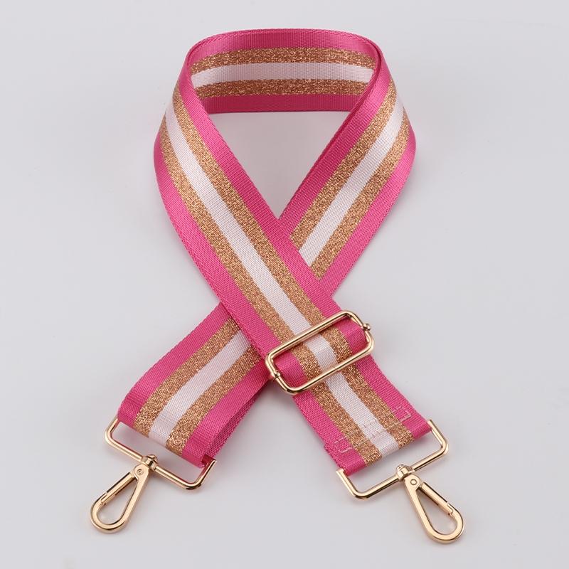 Silver Thread Multi-color Wide Bag Strap