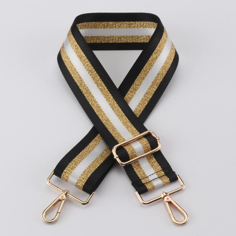 Silver Thread Multi-color Wide Bag Strap