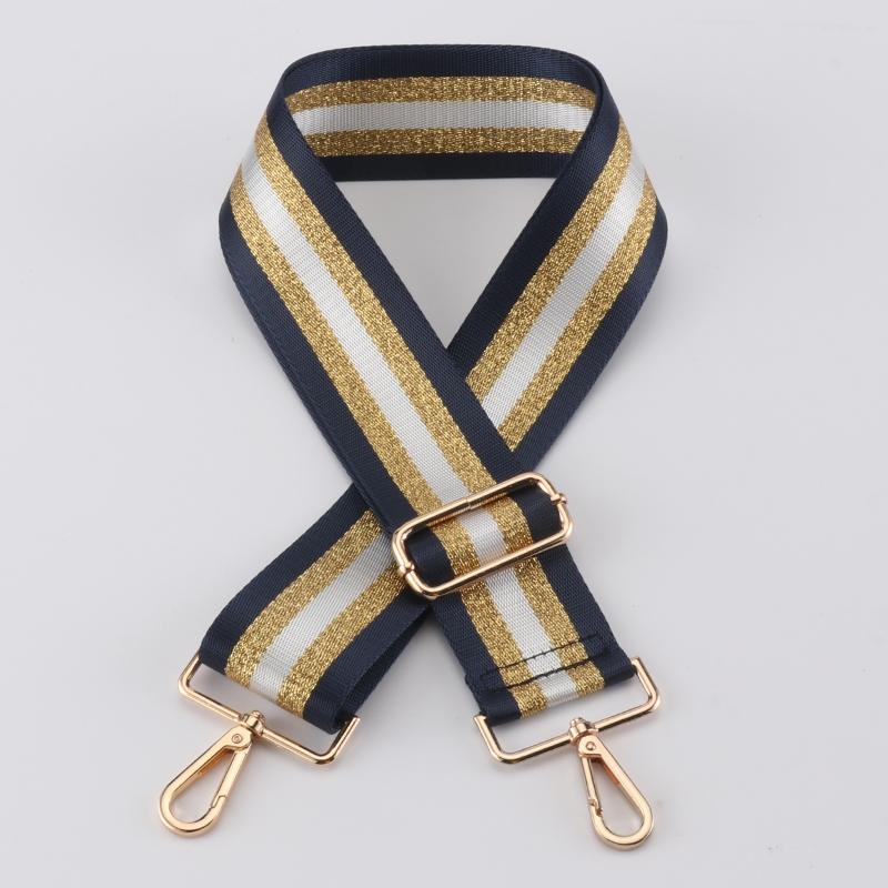 Silver Thread Multi-color Wide Bag Strap