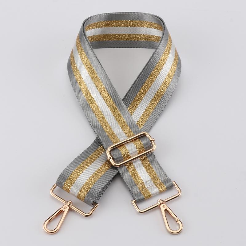 Silver Thread Multi-color Wide Bag Strap