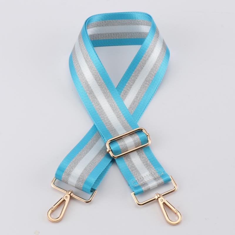 Silver Thread Multi-color Wide Bag Strap