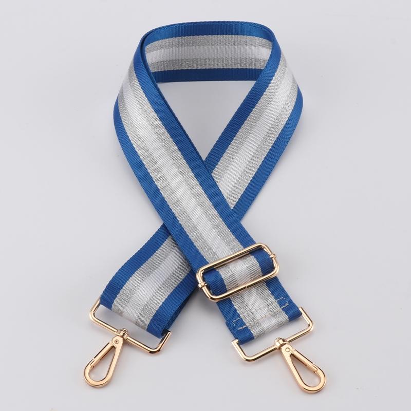 Silver Thread Multi-color Wide Bag Strap