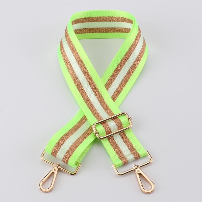 Silver Thread Multi-color Wide Bag Strap
