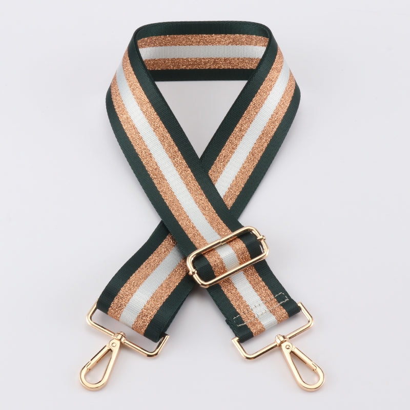 Silver Thread Multi-color Wide Bag Strap