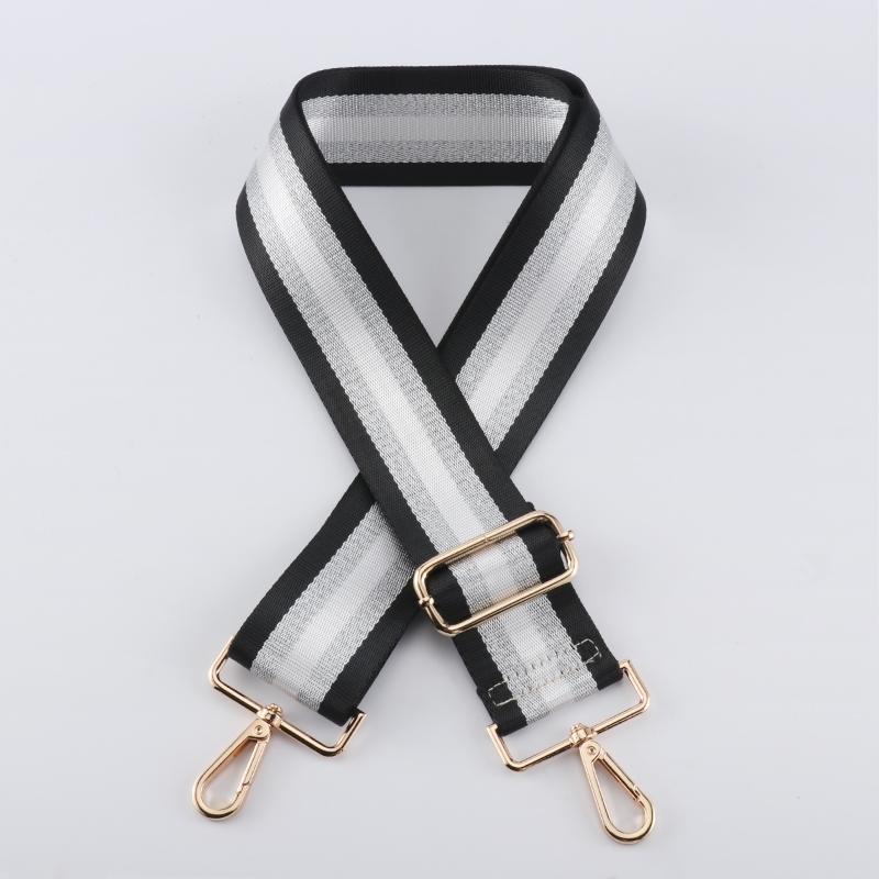Silver Thread Multi-color Wide Bag Strap
