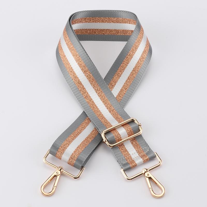 Silver Thread Multi-color Wide Bag Strap