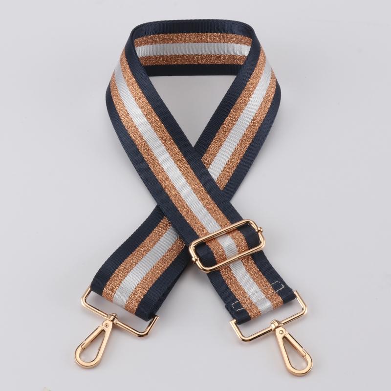 Silver Thread Multi-color Wide Bag Strap