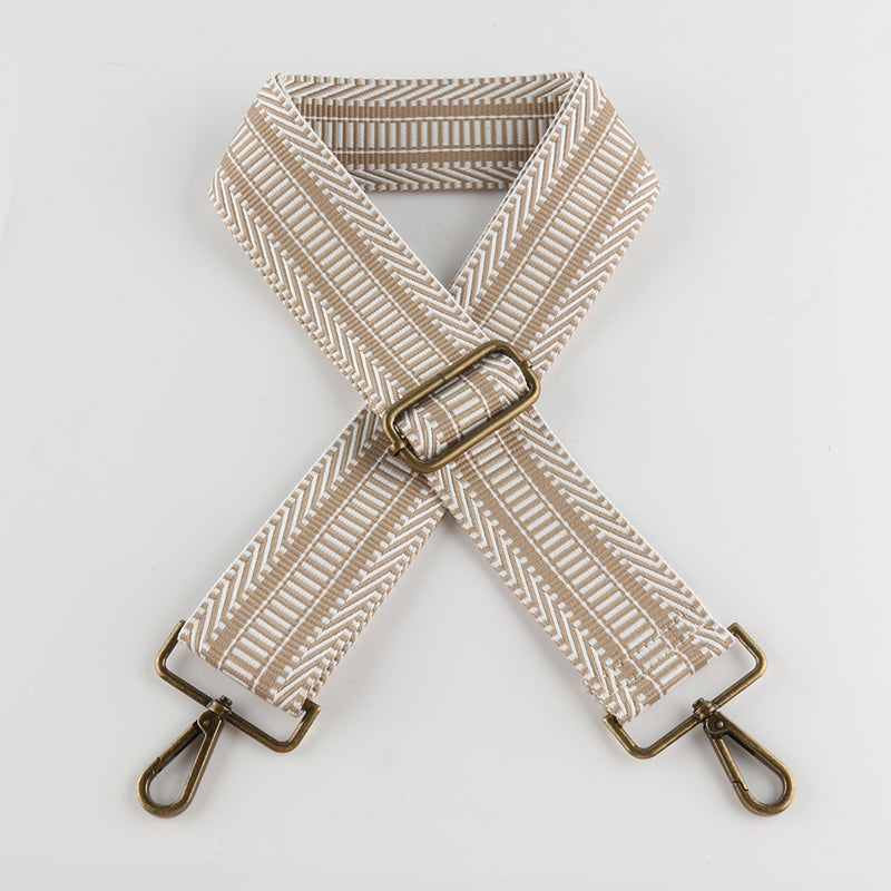 V-cut W-shape Pattern Bronze Buckle Wide Shoulder Straps