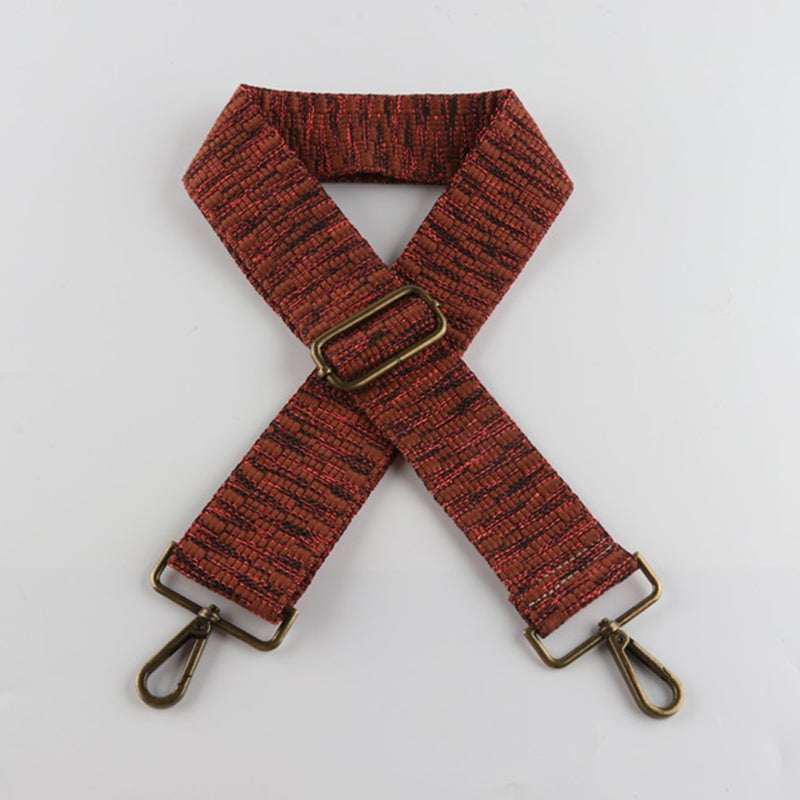Colorful V-shaped Pattern Bronze Buckle Wide Shoulder Straps