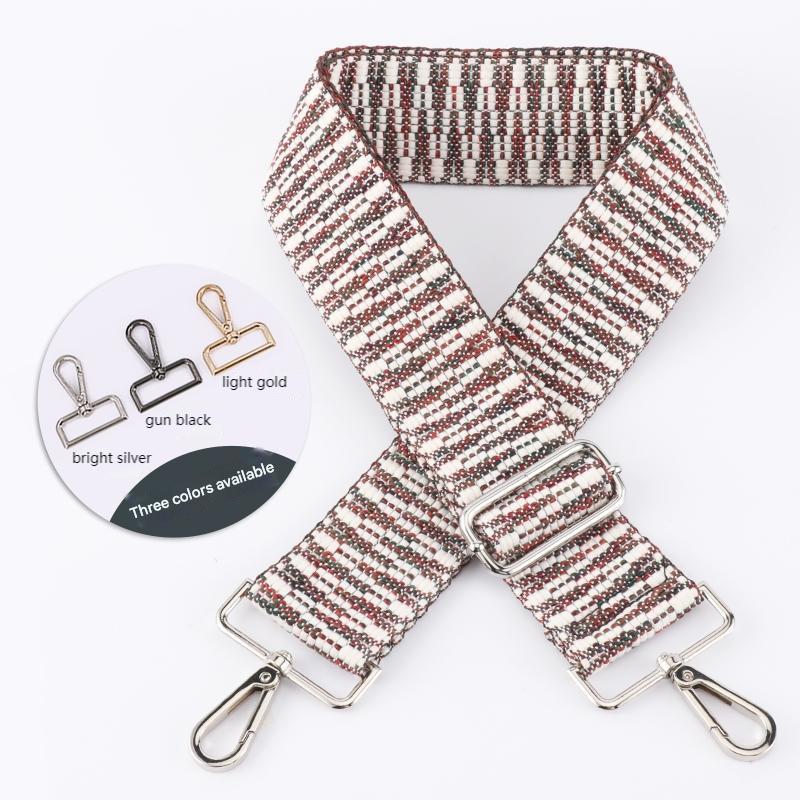 Contrast Color Diamond Wide Bag Strap