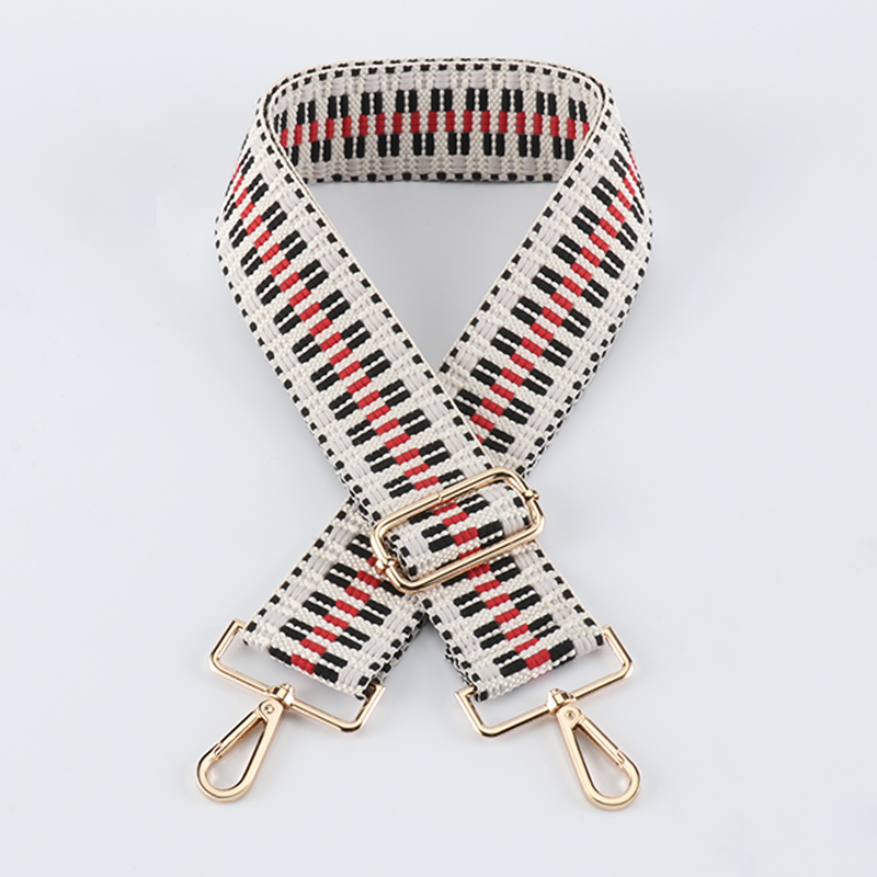 Contrast Color Diamond Wide Bag Strap