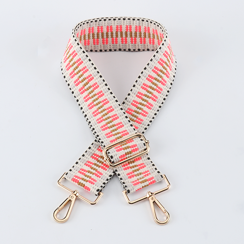 Contrast Color Diamond Wide Bag Strap