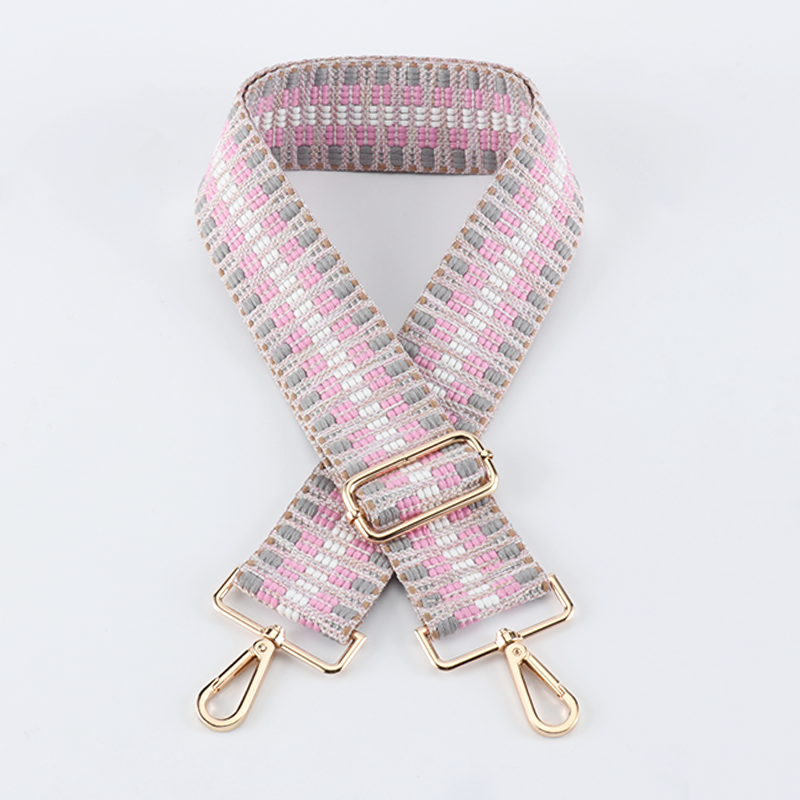 Contrast Color Diamond Wide Bag Strap