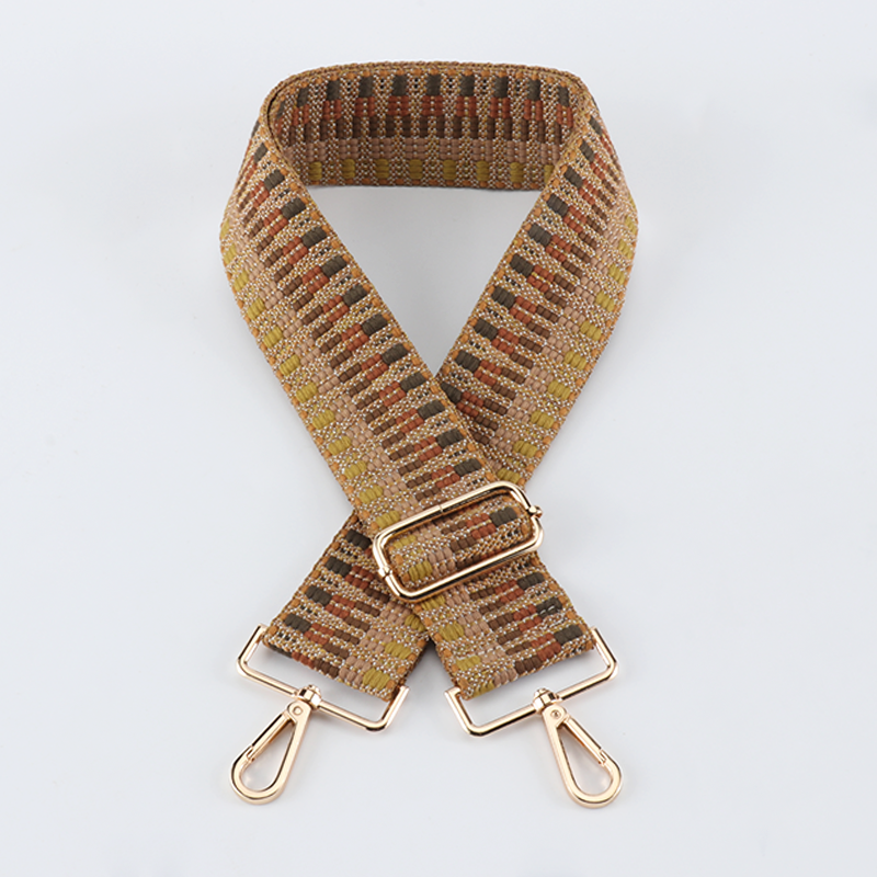 Contrast Color Diamond Wide Bag Strap