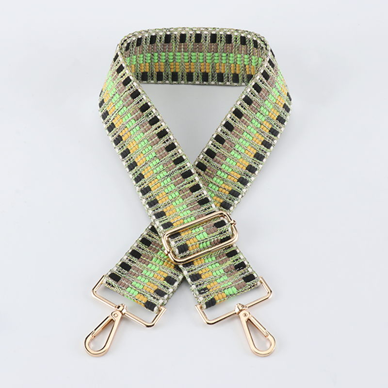 Contrast Color Diamond Wide Bag Strap