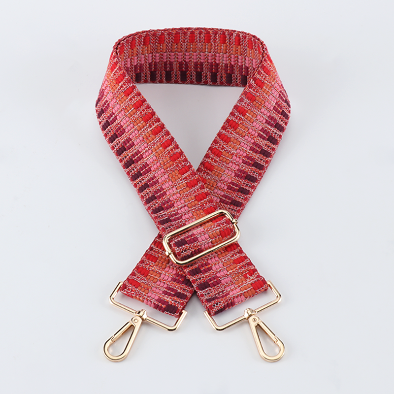 Contrast Color Diamond Wide Bag Strap