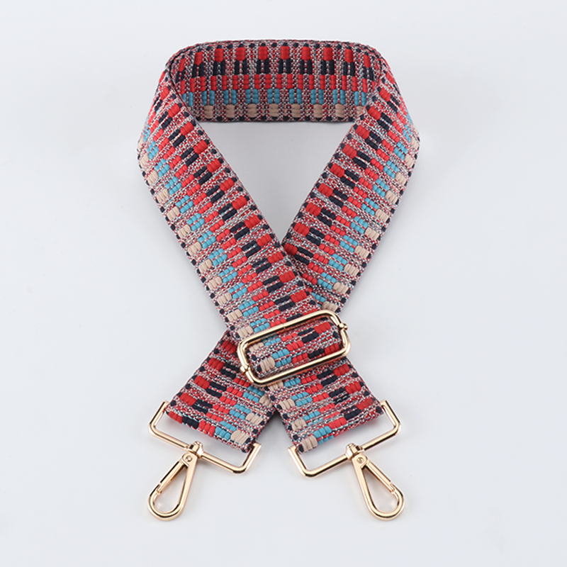 Contrast Color Diamond Wide Bag Strap